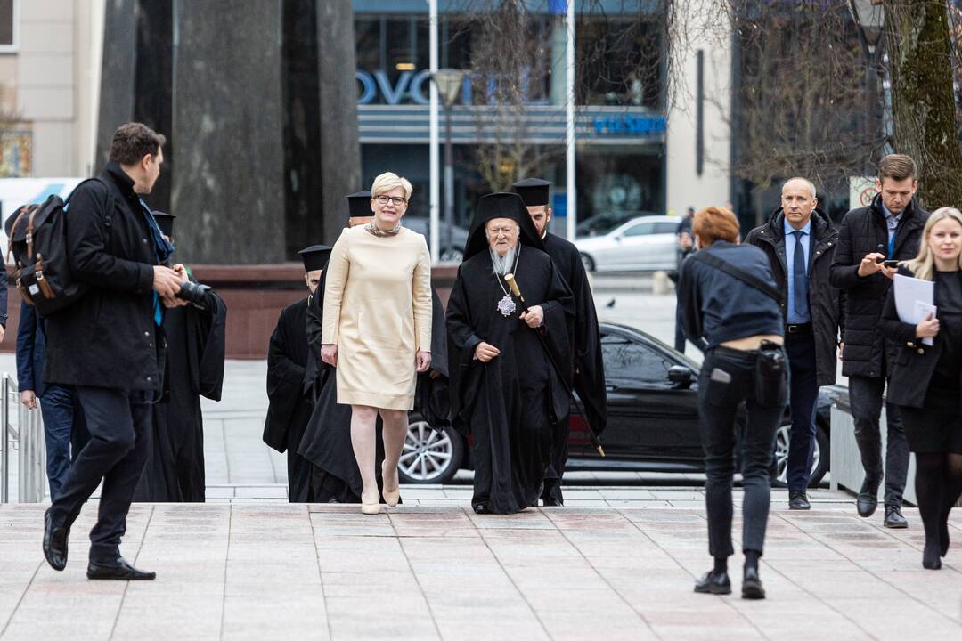 I. Šimonytė susitiko su Konstantinopolio patriarchu Baltramiejumi I