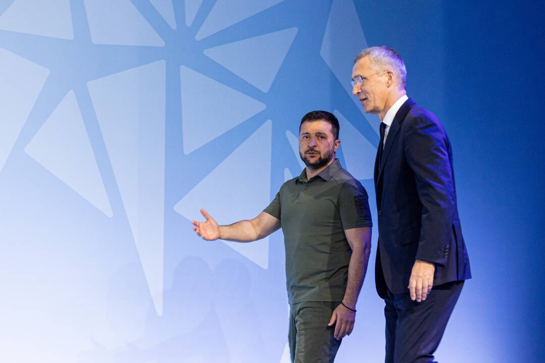 V. Zelenskio spaudos konferencija NATO viršūnių susitikime Vilniuje