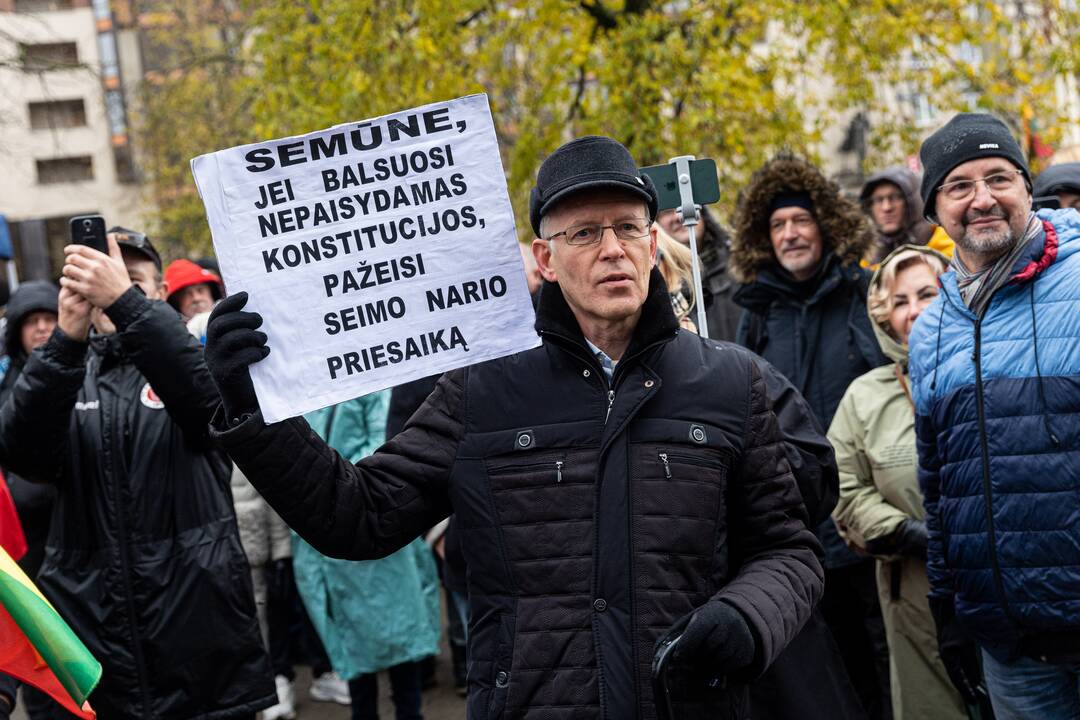 Prie Seimo – mitingas dėl NT mokesčio