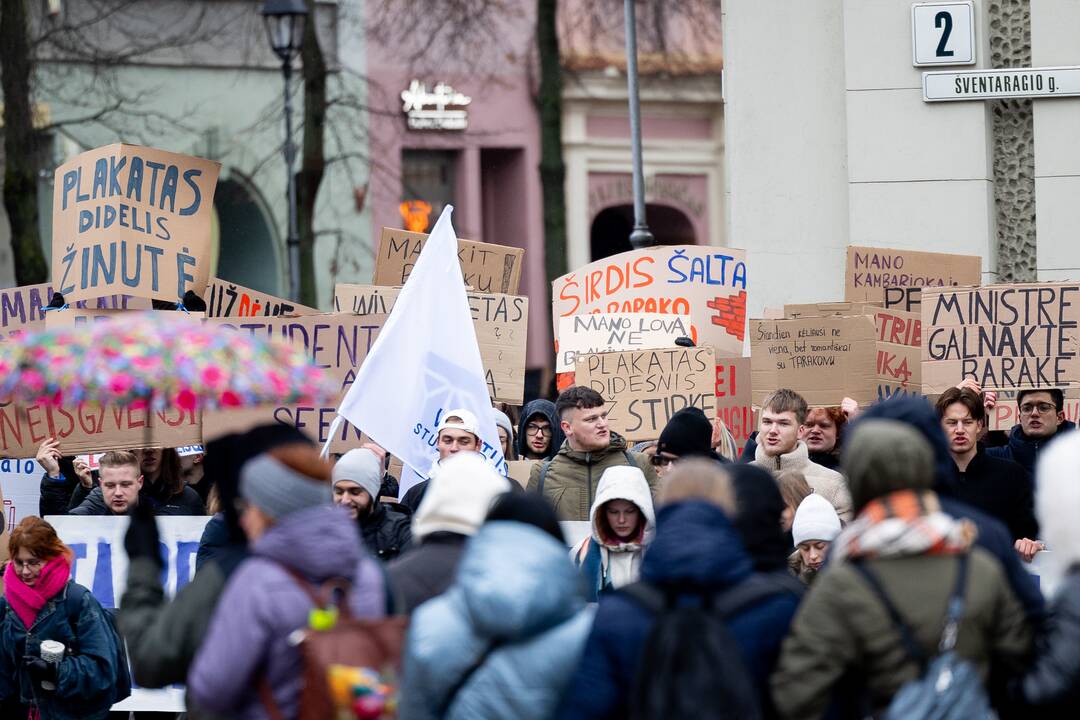 Studentų eisena Vilniuje
