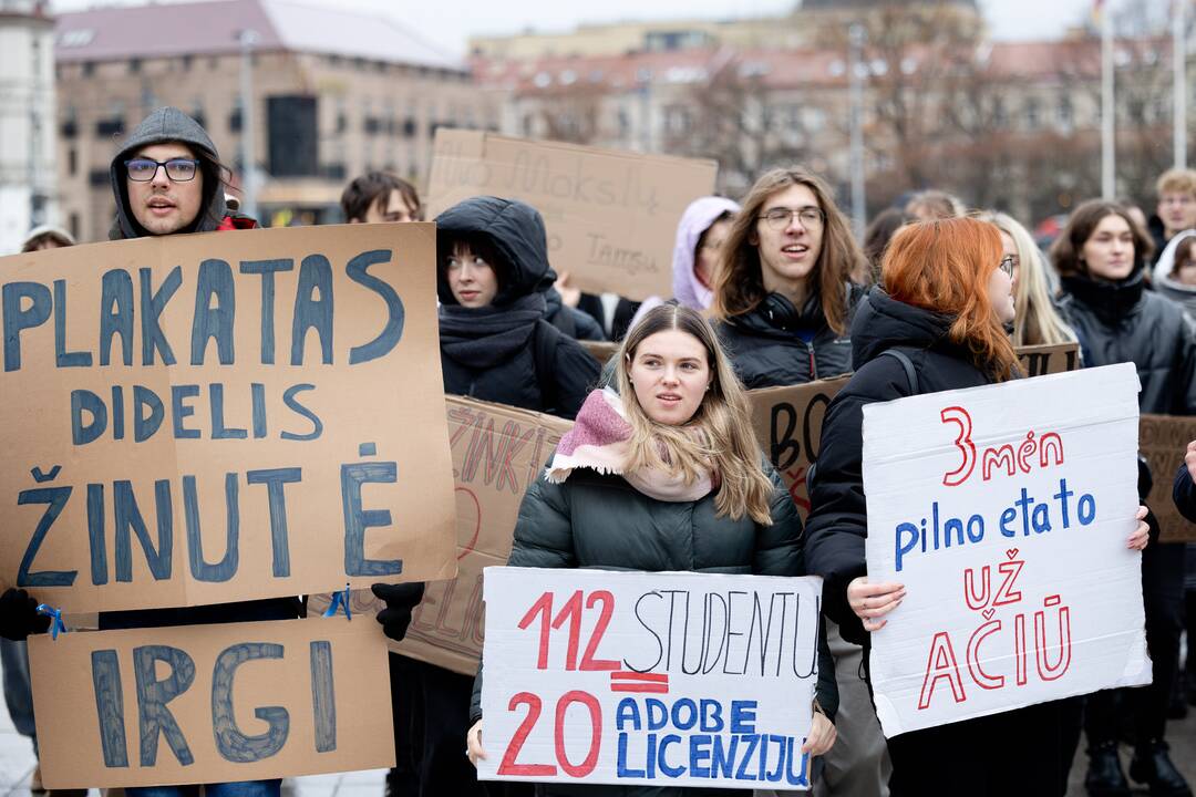 Studentų eisena Vilniuje