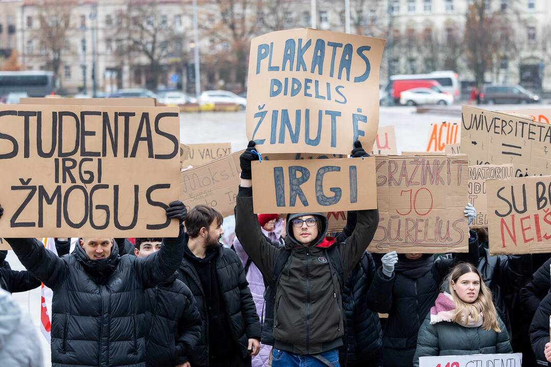 Studentų eisena Vilniuje
