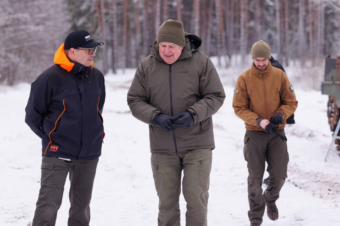 Tankų „Leopard“ testavimas Gaižiūnų poligone