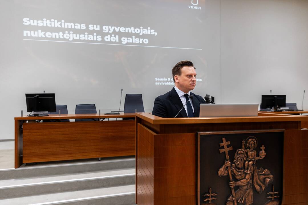 Vilniaus mero susitikimas su nukentėjusiais Viršuliškių daugiabučio gyventojais