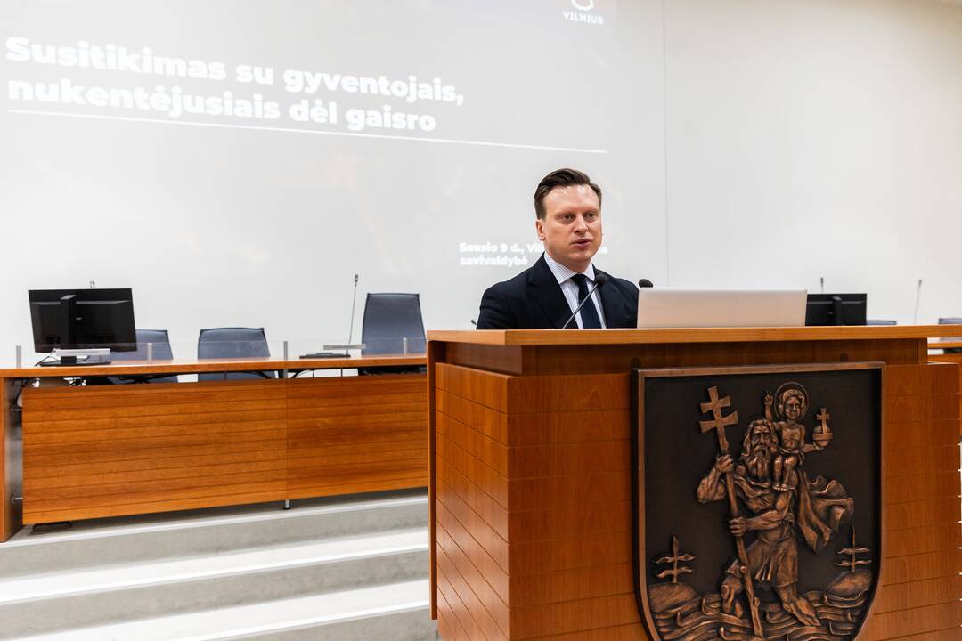 Vilniaus mero susitikimas su nukentėjusiais Viršuliškių daugiabučio gyventojais