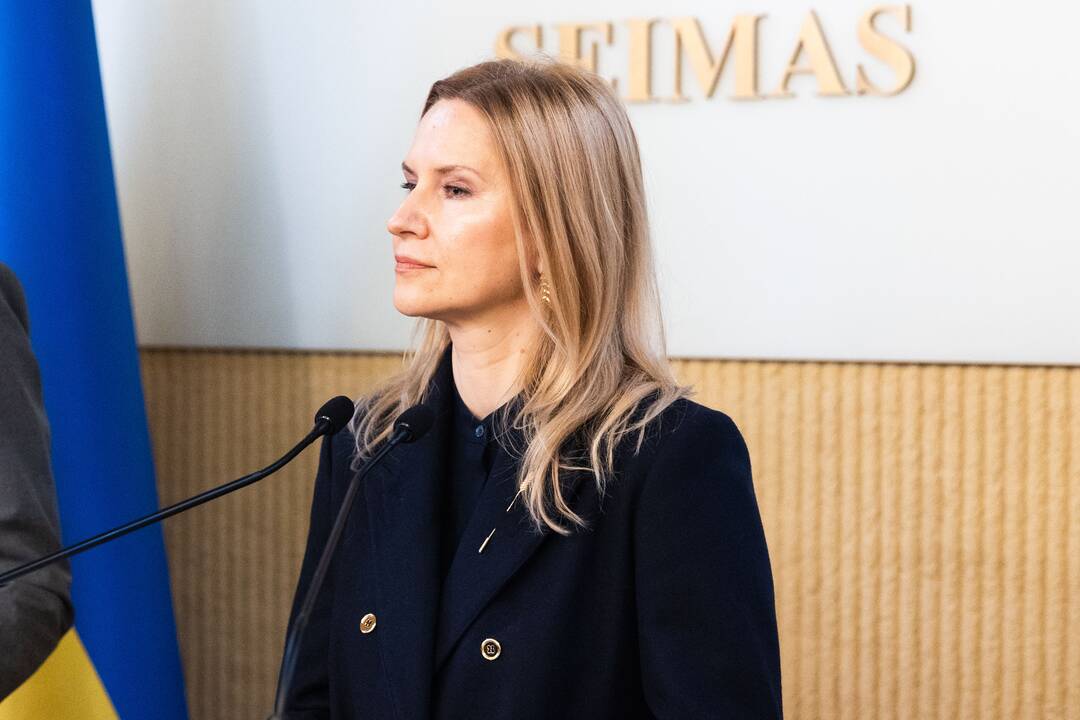 Seimo pirmininkės ir Ukrainos vicepirmininkės spaudos konferencija