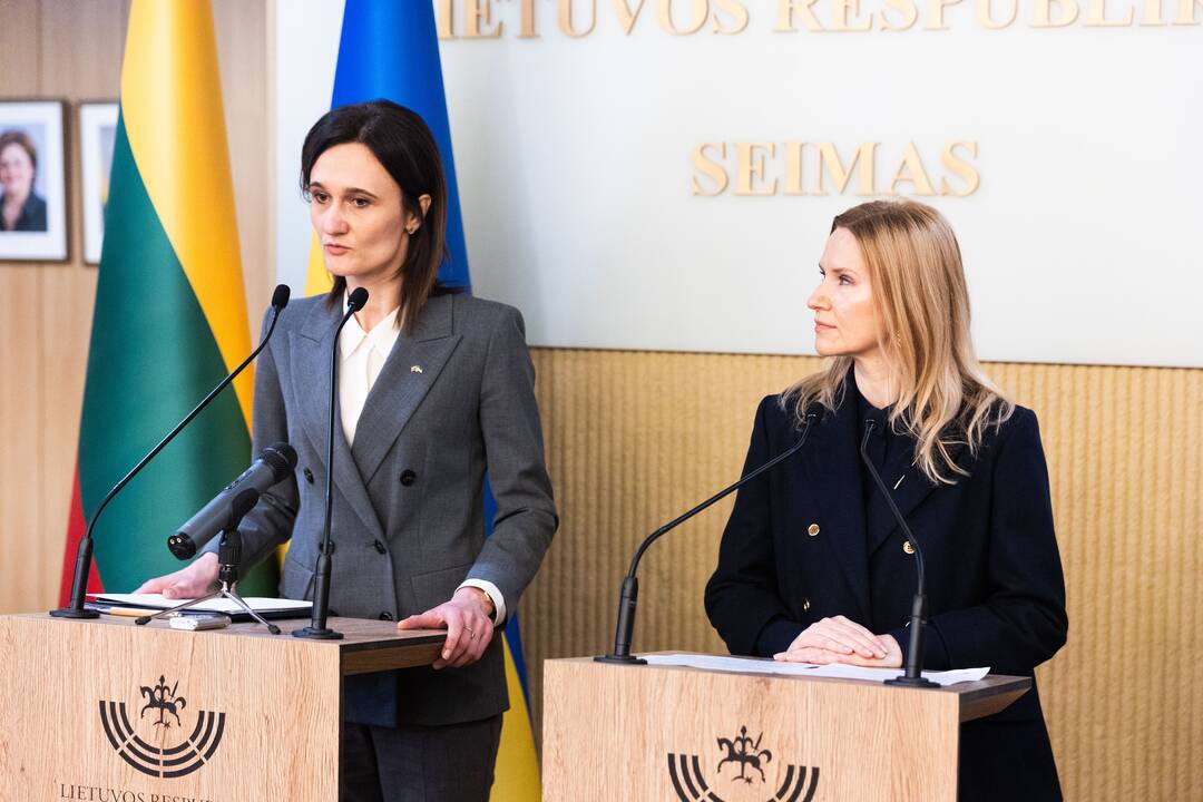 Seimo pirmininkės ir Ukrainos vicepirmininkės spaudos konferencija