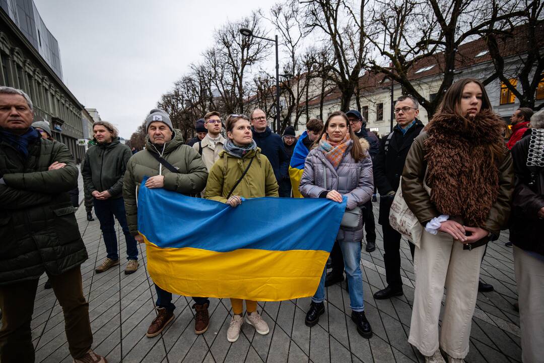 Protestas prie Kauno savivaldybės