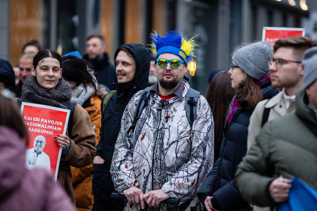 Protestas prie Kauno savivaldybės