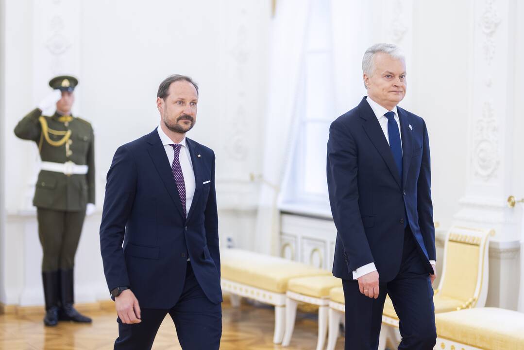 G. Nausėda susitiko su Norvegijos sosto įpėdiniu kronprincu Haakonu