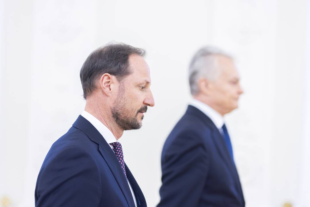 G. Nausėda susitiko su Norvegijos sosto įpėdiniu kronprincu Haakonu