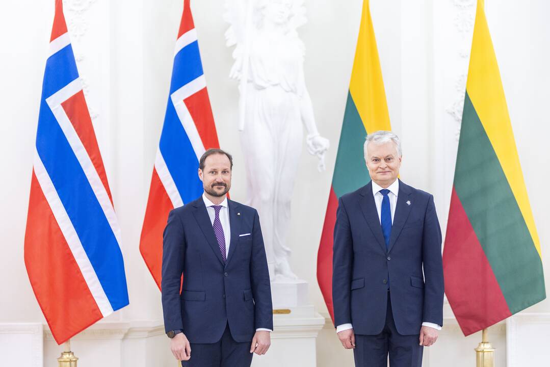 G. Nausėda susitiko su Norvegijos sosto įpėdiniu kronprincu Haakonu
