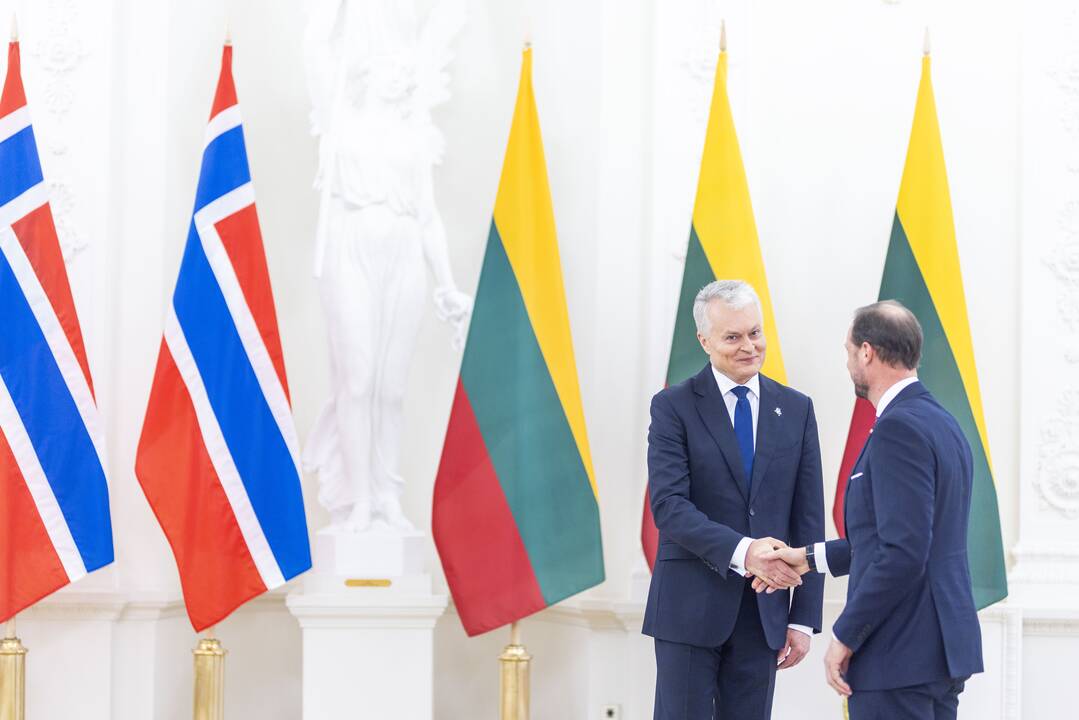 G. Nausėda susitiko su Norvegijos sosto įpėdiniu kronprincu Haakonu