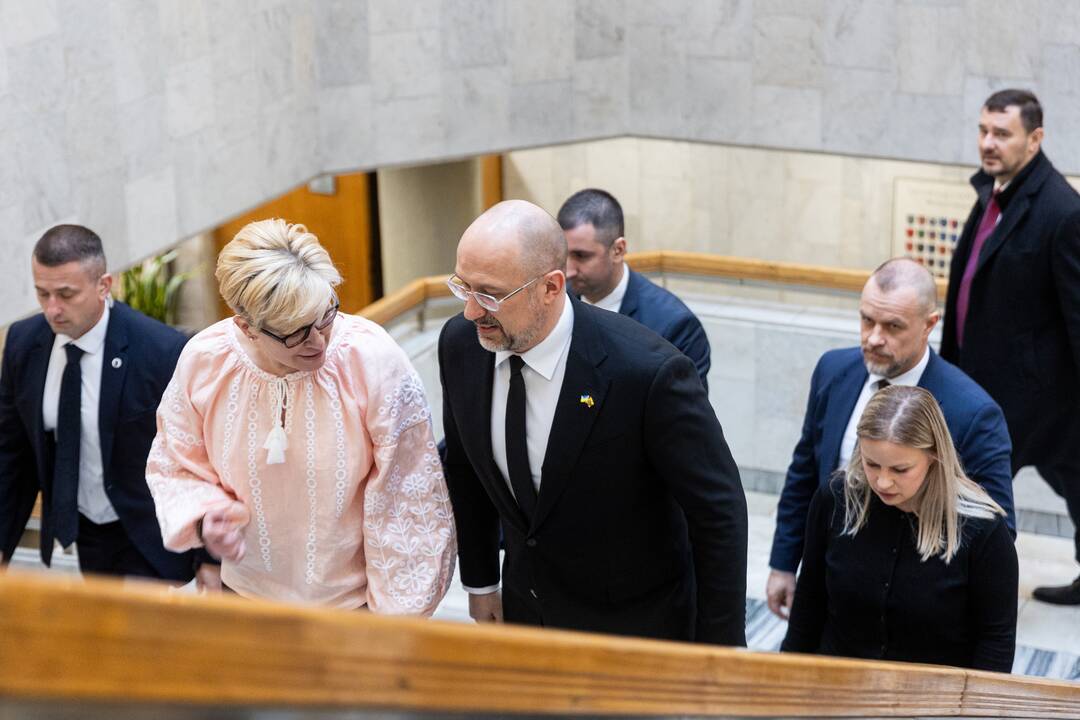 I. Šimonytė susitiko su Ukrainos premjeru D. Šmyhaliu