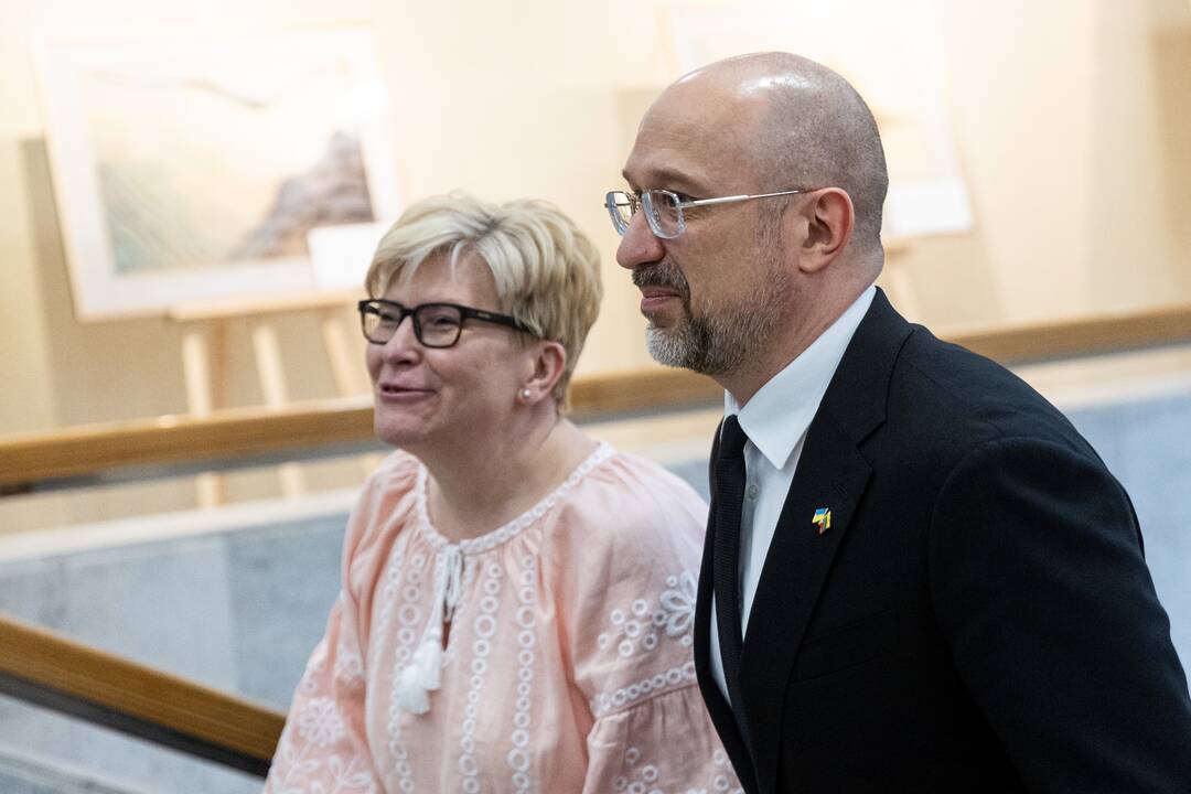 I. Šimonytė susitiko su Ukrainos premjeru D. Šmyhaliu