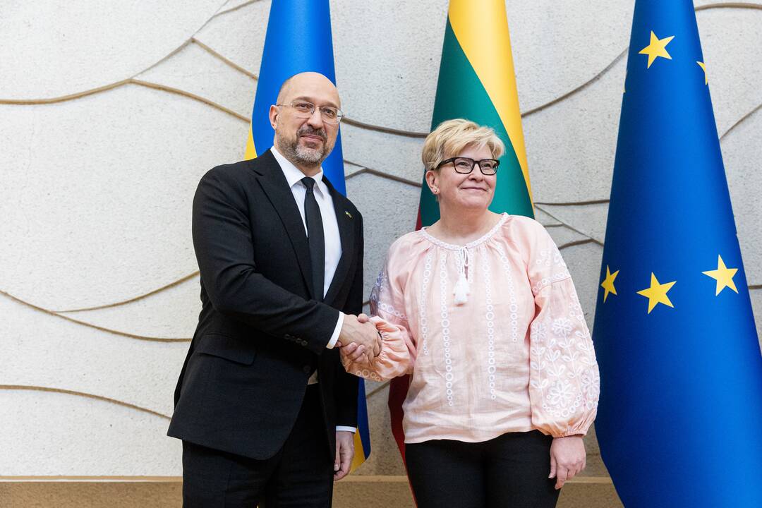 I. Šimonytė susitiko su Ukrainos premjeru D. Šmyhaliu