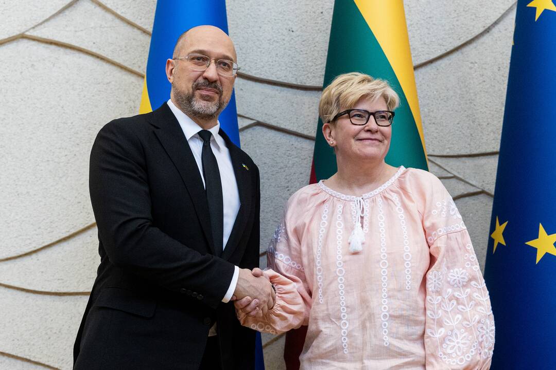 I. Šimonytė susitiko su Ukrainos premjeru D. Šmyhaliu