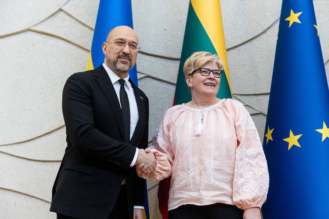 I. Šimonytė susitiko su Ukrainos premjeru D. Šmyhaliu