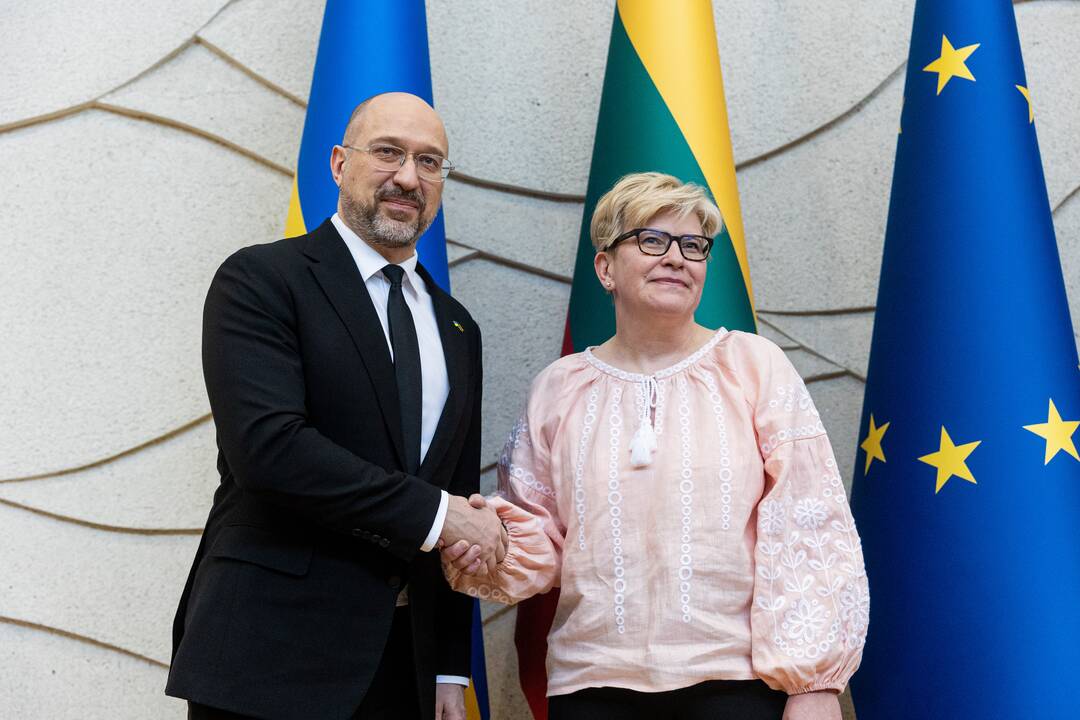 I. Šimonytė susitiko su Ukrainos premjeru D. Šmyhaliu