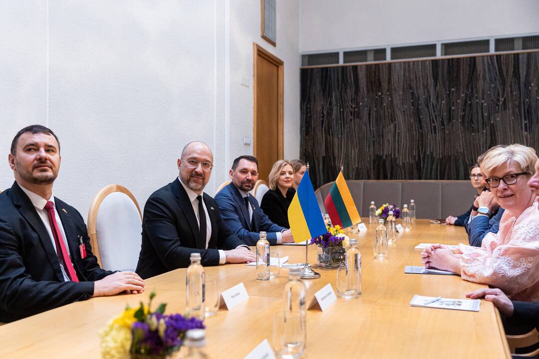 I. Šimonytė susitiko su Ukrainos premjeru D. Šmyhaliu
