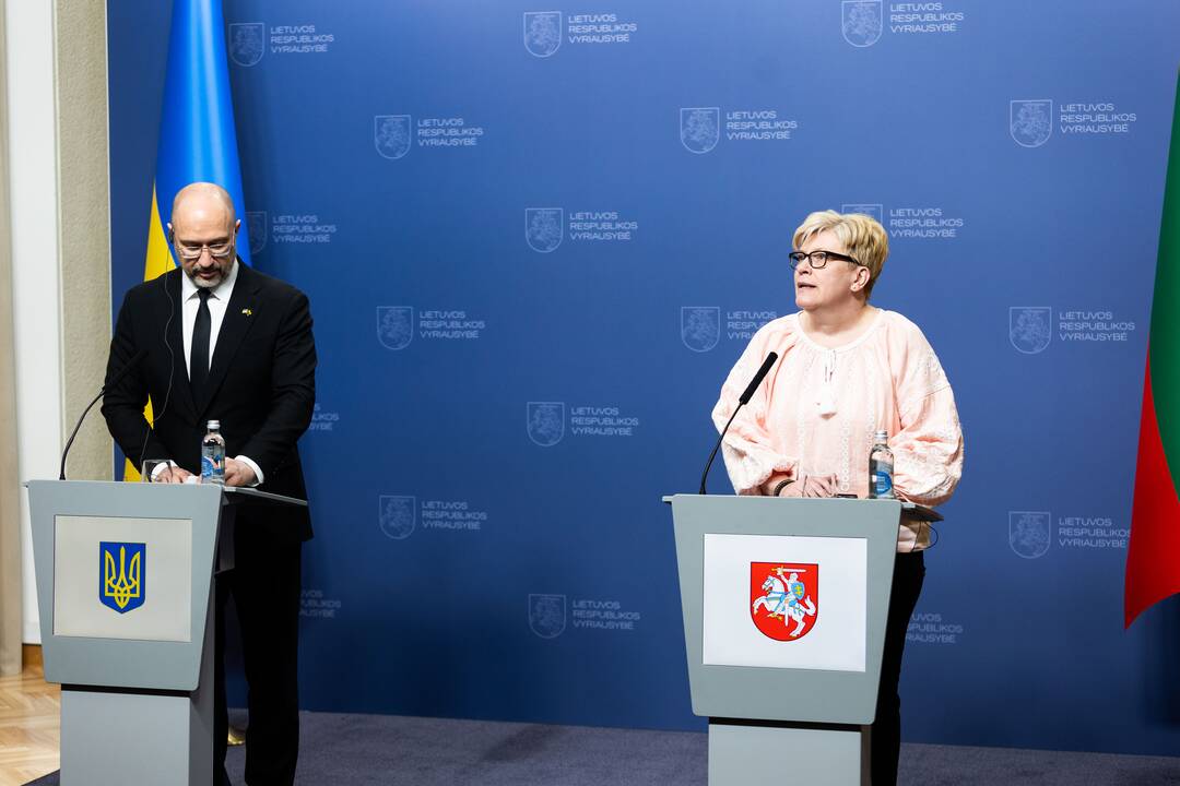 I. Šimonytė susitiko su Ukrainos premjeru D. Šmyhaliu