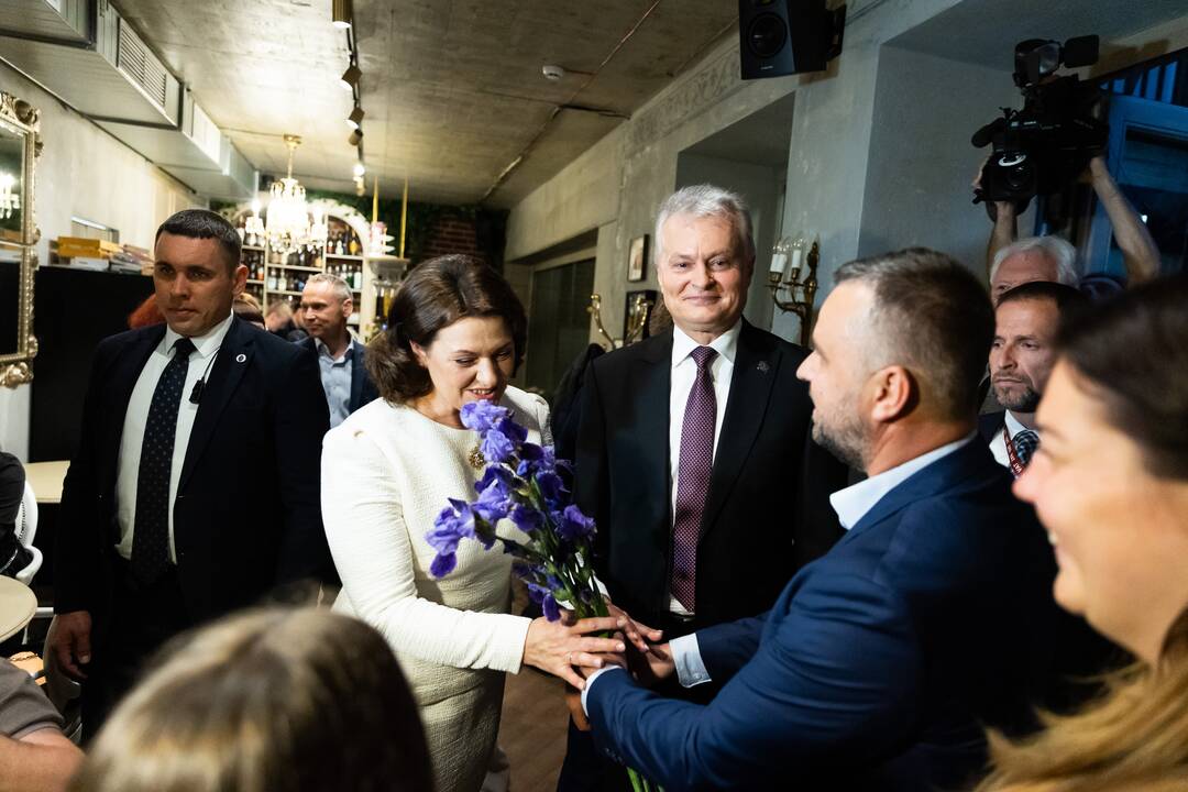 G. Nausėda atvyko į rinkimų štabą