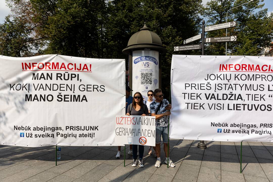 Piketas prieš „Homanit“ gamyklą šalia Vilniaus