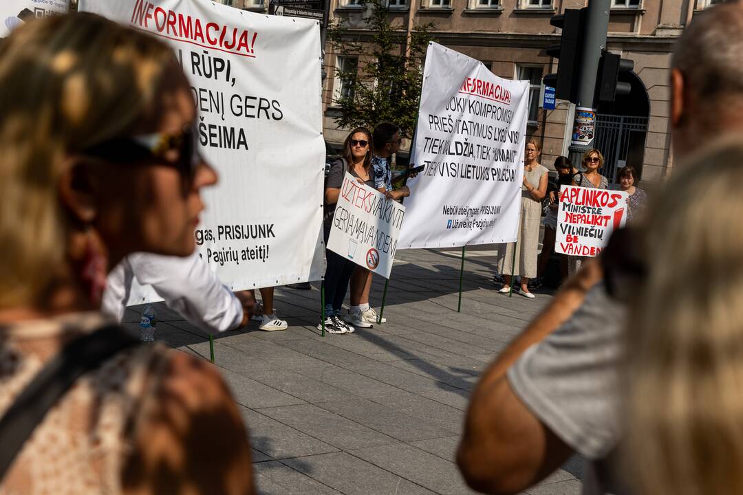 Piketas prieš „Homanit“ gamyklą šalia Vilniaus