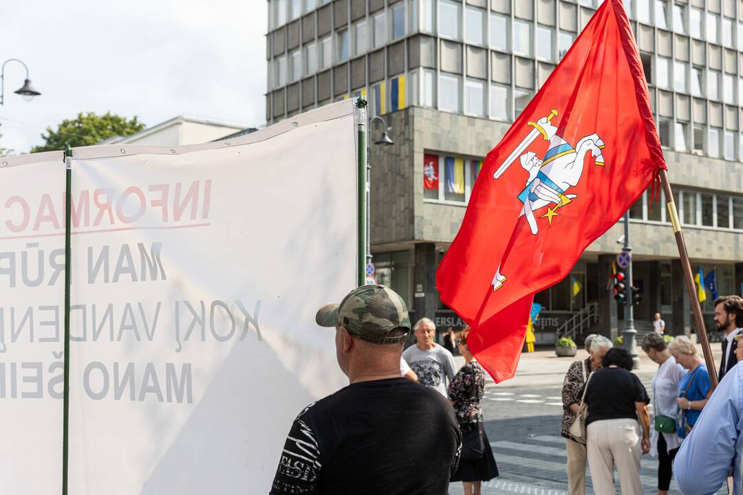 Piketas prieš „Homanit“ gamyklą šalia Vilniaus