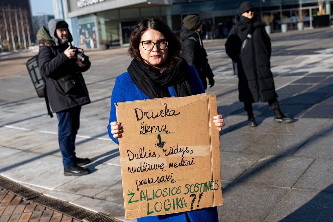 Protestas dėl perteklinio druskos naudojimo prižiūrint gatves
