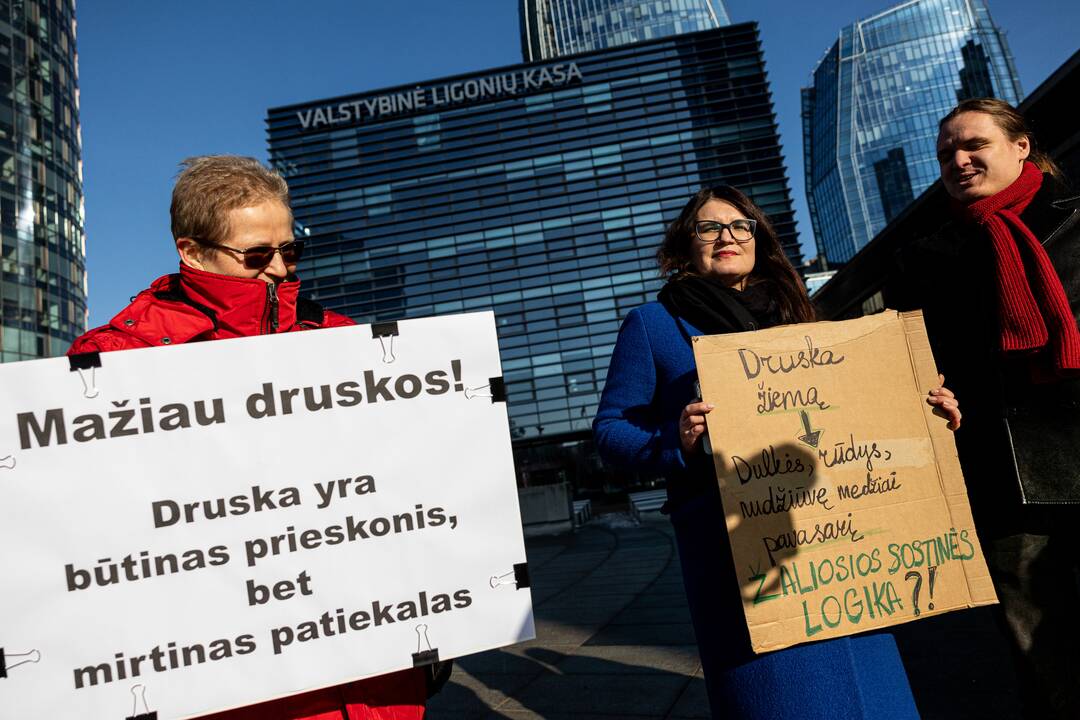 Protestas dėl perteklinio druskos naudojimo prižiūrint gatves