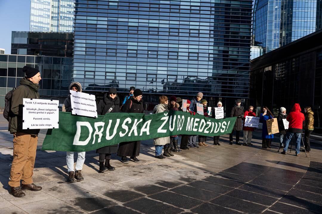 Protestas dėl perteklinio druskos naudojimo prižiūrint gatves