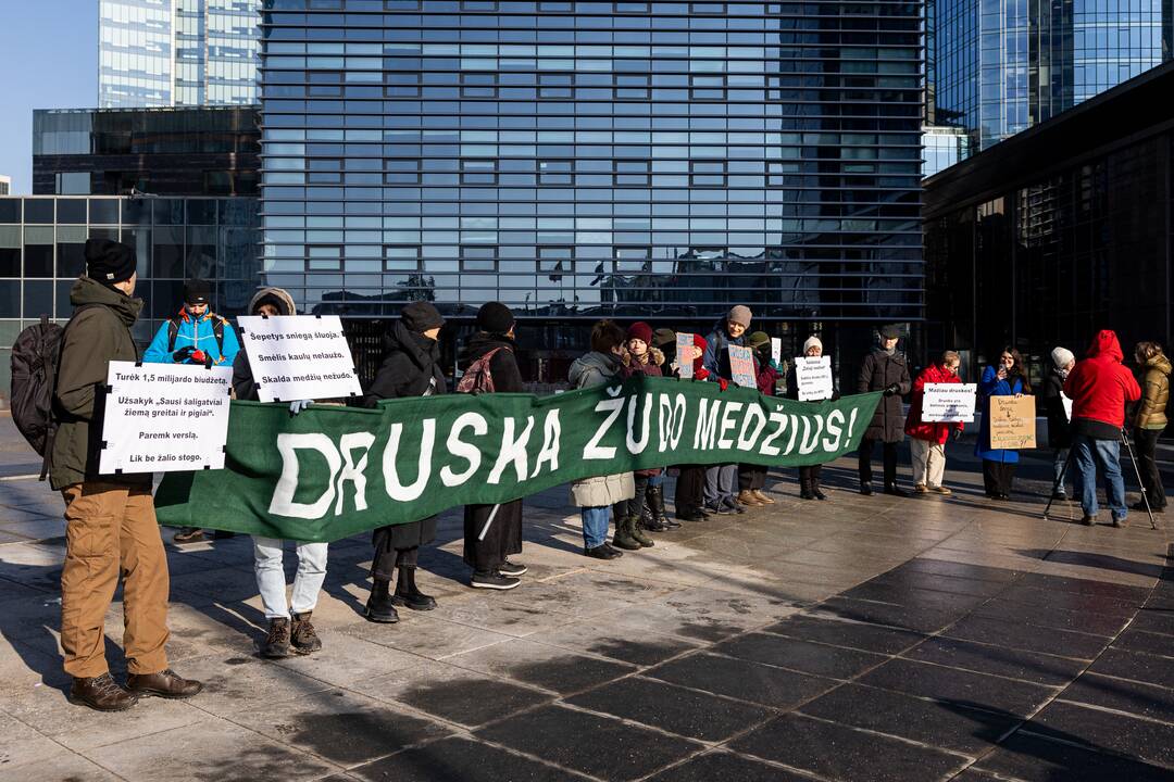 Protestas dėl perteklinio druskos naudojimo prižiūrint gatves