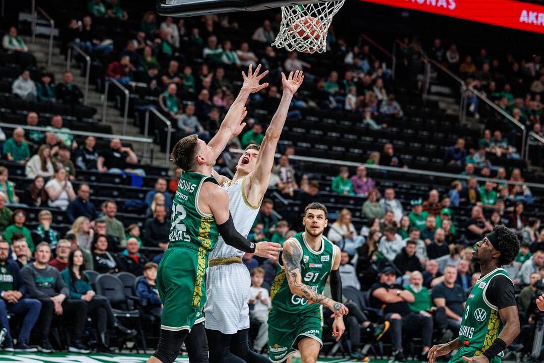 LKL rungtynėse Kaune susitiko Kauno „Žalgiris“ ir Panevėžio „Lietkabelis“