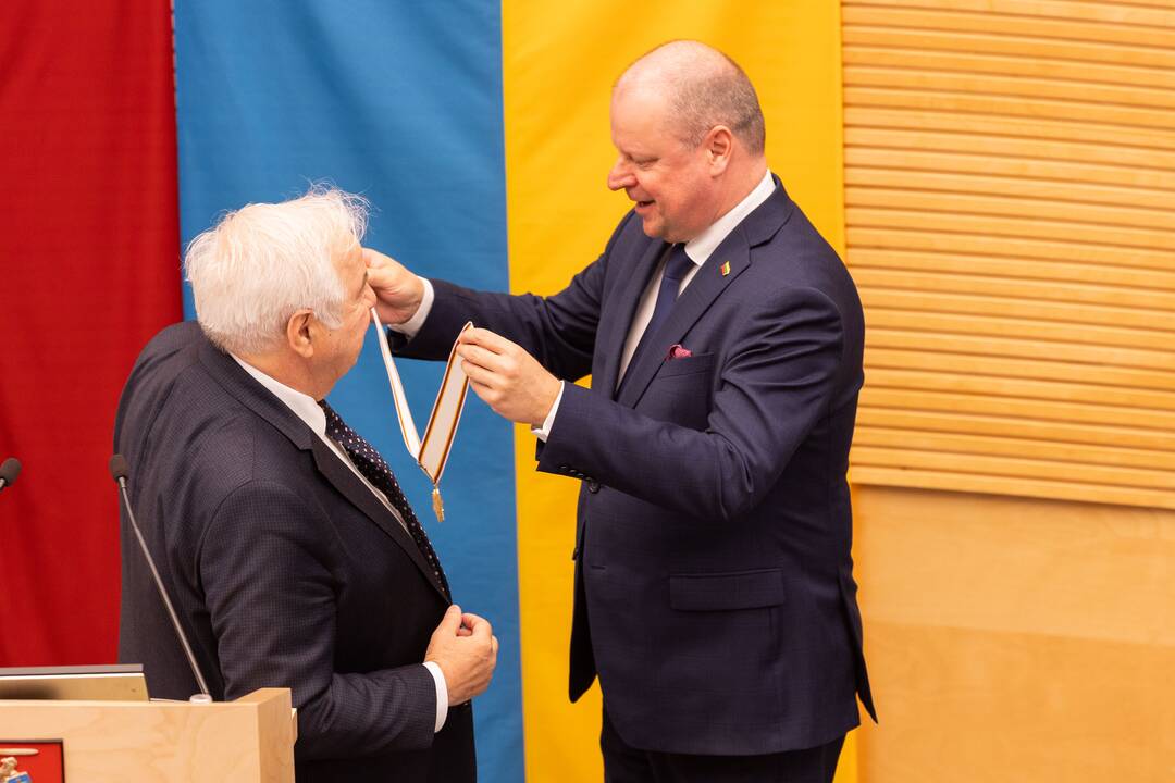 V. P. Andriukaičiui ir V. Matei įteiktos Aleksandro Stulginskio žvaigždės