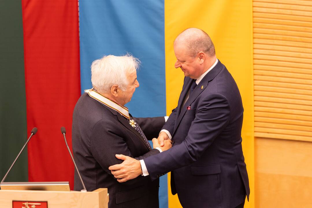 V. P. Andriukaičiui ir V. Matei įteiktos Aleksandro Stulginskio žvaigždės