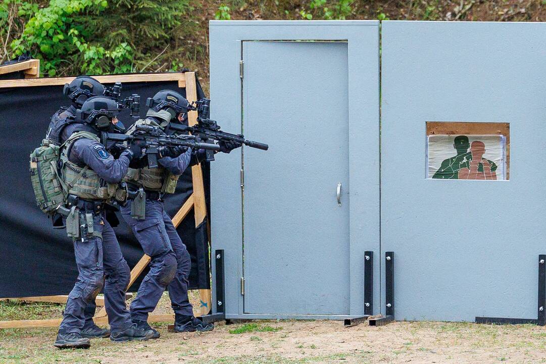 Viešojo saugumo tarnybos pratybos Kauno rajone