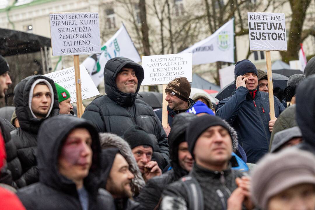 Vilniuje prasidėjo žemdirbių mitingas