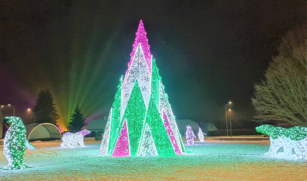 Širvintos įžiebė Kalėdų eglę
