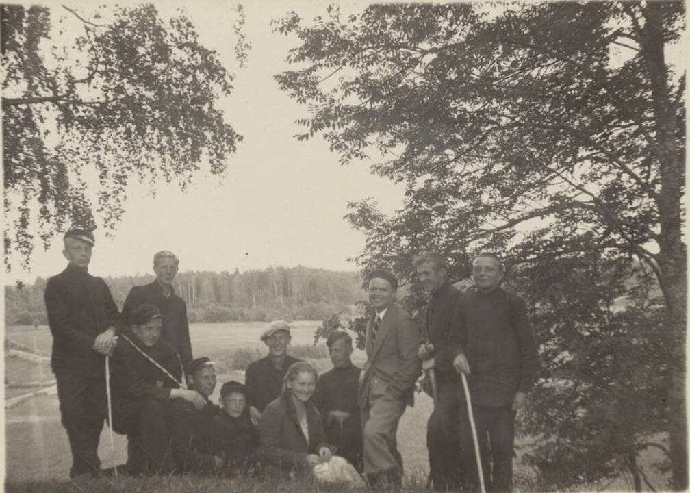 Rašytojas Stasys Anglickis (kairėje), Petras Venclovas, Kęstutis Navakas