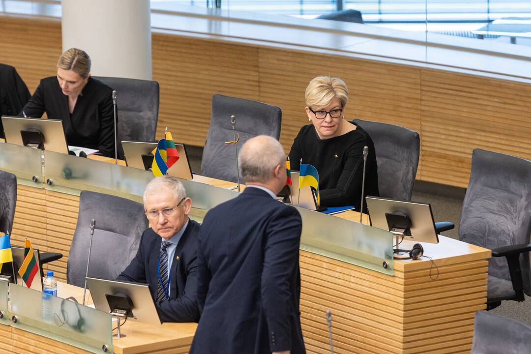 Seime premjerė pristatė praėjusių metų Vyriausybės veiklos ataskaitą