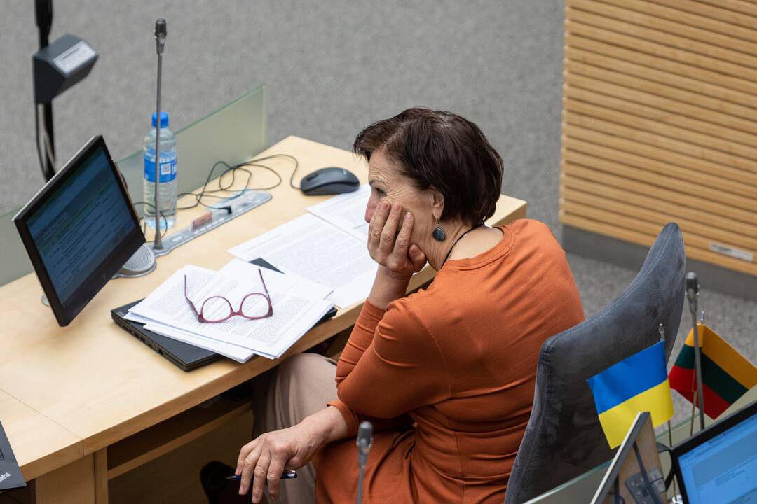 Seime premjerė pristatė praėjusių metų Vyriausybės veiklos ataskaitą