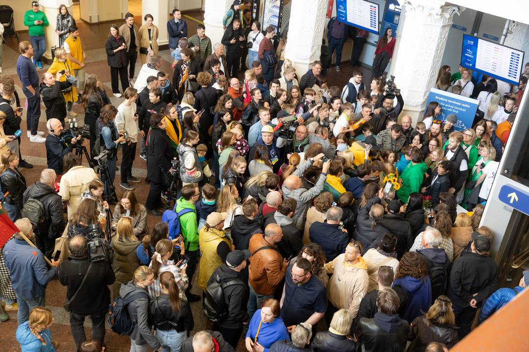 A. Valujavičiaus pasitikimas Vilniaus oro uoste