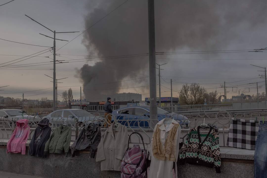 Ukrainos sostinėje – raketų smūgiai, yra žuvusiųjų