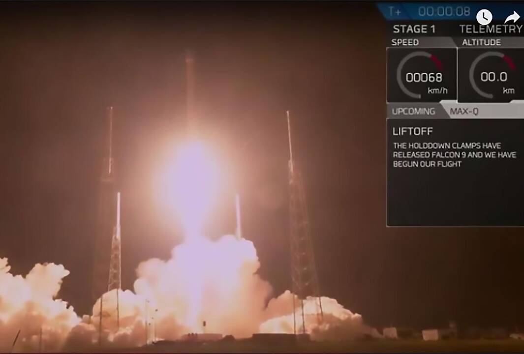 „SpaceX“ paleido mįslingą JAV vyriausybės kosminį aparatą „Zuma“