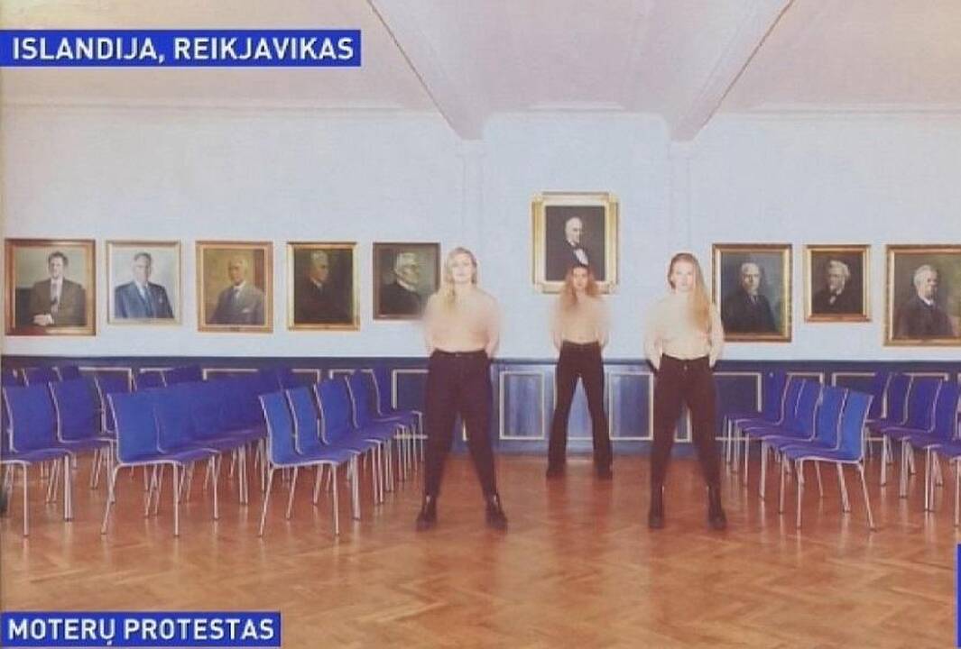 Protestai prieš vyrų valdžią Islandijoje sulaukė griežtos „Facebook“ reakcijos 