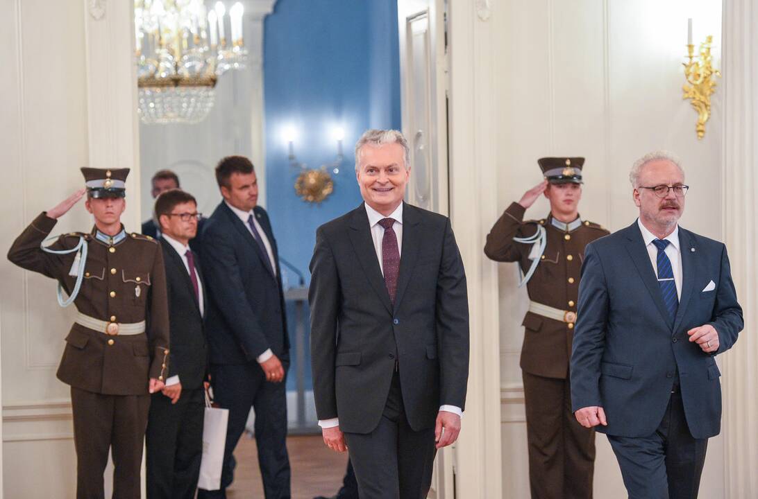 G. Nausėda susitiko su Latvijos prezidentu E. Levitu