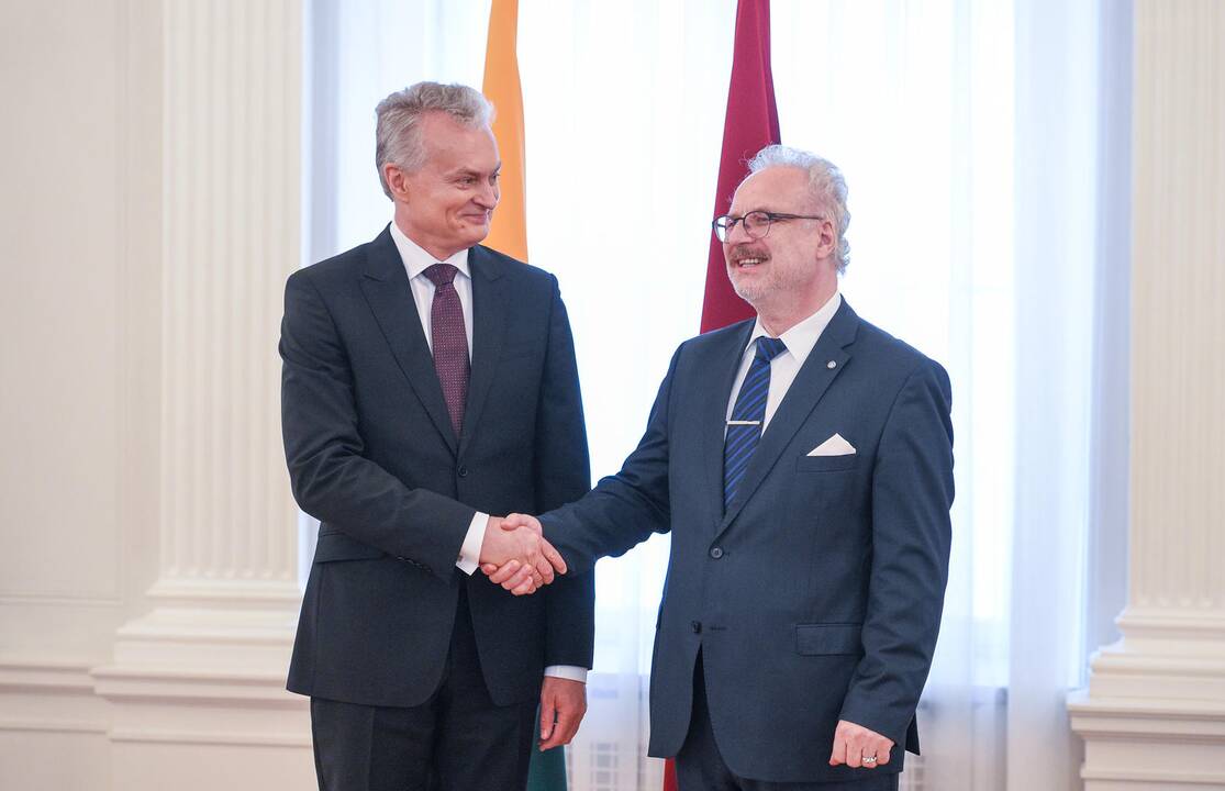G. Nausėda susitiko su Latvijos prezidentu E. Levitu