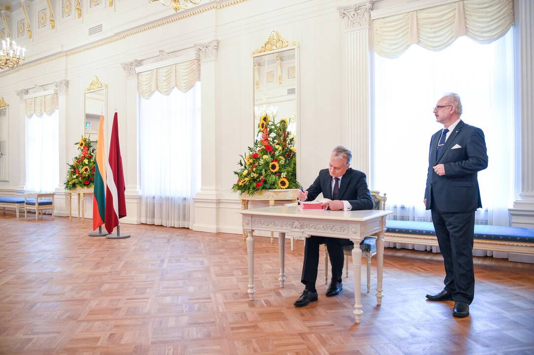 G. Nausėda susitiko su Latvijos prezidentu E. Levitu