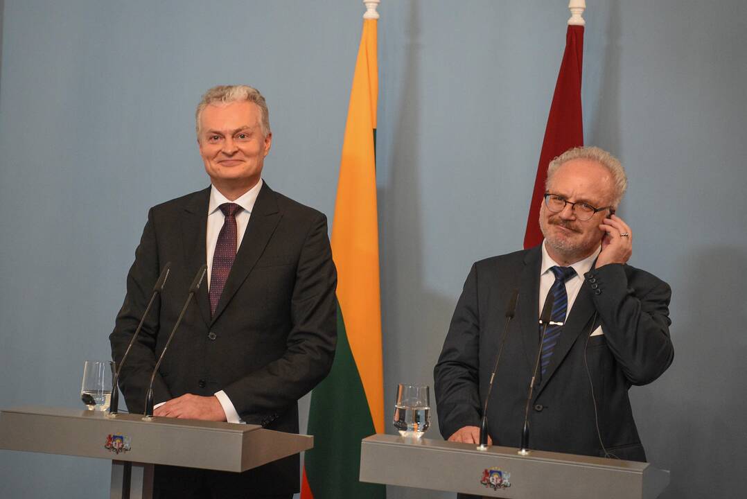 G. Nausėda susitiko su Latvijos prezidentu E. Levitu